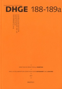 Laurent Courtois et Frederik Keygnaert - Dictionnaire d'Histoire et de Géographie Ecclésiastiques - Fascicule 188-189a.