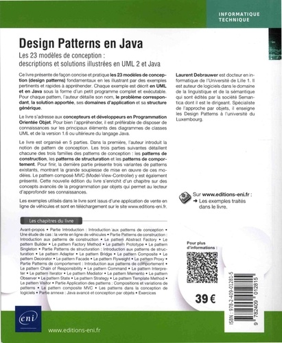 Design Patterns en Java. Les 23 modèles de conception : descriptions et solutions illustrées en UML 2 et Java 4e édition