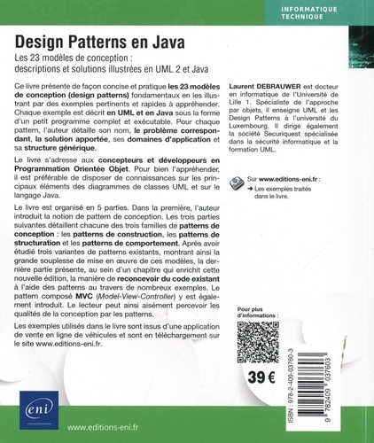 Design Patterns en Java. Descriptions et solutions illustrées en UML 2 et Java. Les 23 modèles de conception 5e édition