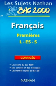 Francais 1ere L/Es/S. Corriges, Edition 2000