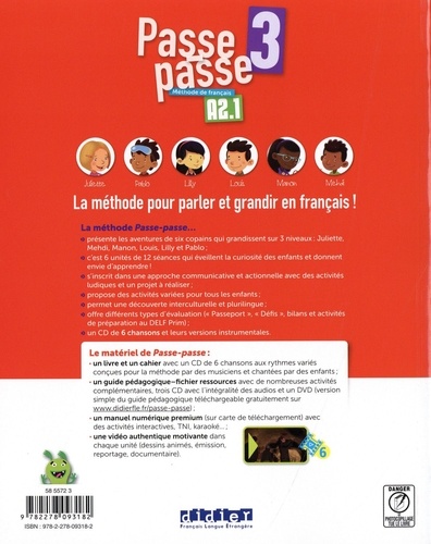Passe-passe 3 A2.1. Méthode de français