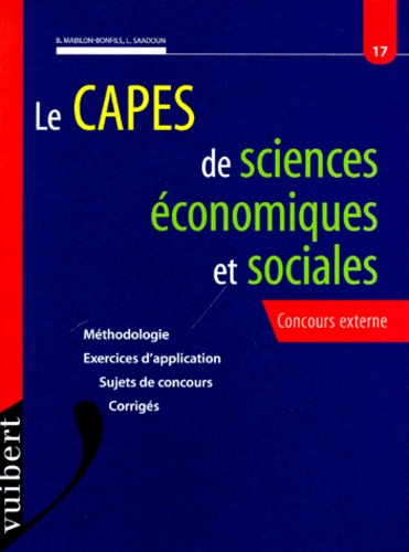 Laurent Saadoun et Béatrice Mabilon-Bonfils - CAPES externe de Sciences Economiques et Sociales.