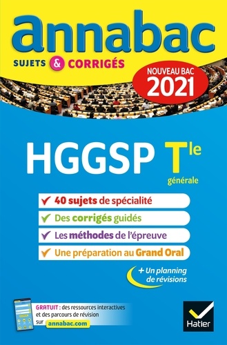 Laurent van De Wandel et Anthony Guyon - Annales du bac Annabac 2021 HGGSP Tle générale (spécialité) - sujets & corrigés nouveau bac.