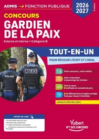 Concours Gardien de la paix externe et interne - Catégorie B