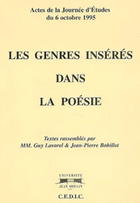 Les genres insérés dans la poésie