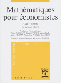 Lawrence Blume et Carl-P Simon - Mathématiques pour économistes.