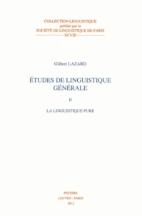 Etudes de linguistique générale