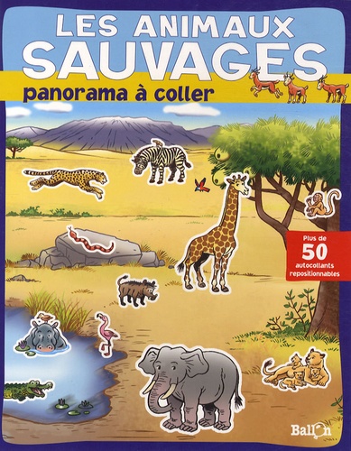  Le Ballon - Les animaux sauvages - Panorama à coller.