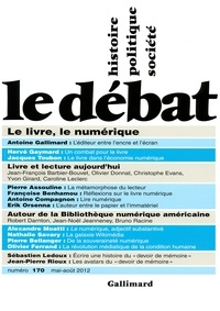 Marcel Gauchet - Le Débat N° 170, mai-août 2012 : Le livre, le numérique.