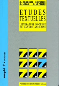 Etudes Textuelles. Litterature Anglaise De Langue Moderne
