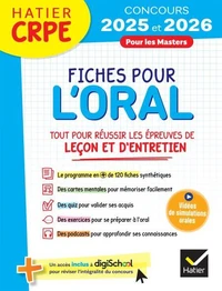 Hatier CRPE - Fiches pour l'épreuve orale de leçon et d'entretien - 2025/2026