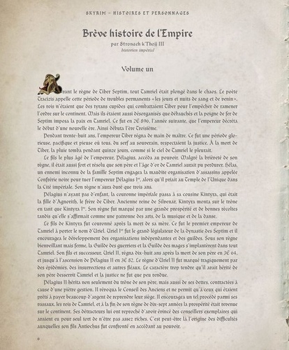 The Elder Scrolls V, Skyrim. Histoires et personnages