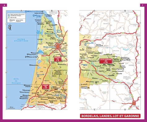 Bordelais, Landes et Lot-et-Garonne  Edition 2022-2023 -  avec 1 Plan détachable