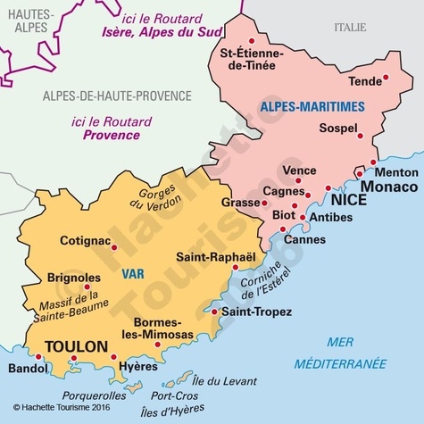 Côte d'Azur  Edition 2016 -  avec 1 Plan détachable