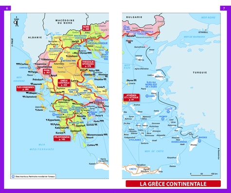 Grèce continentale. + îles ioniennes et sporades  Edition 2023-2024 -  avec 1 Plan détachable