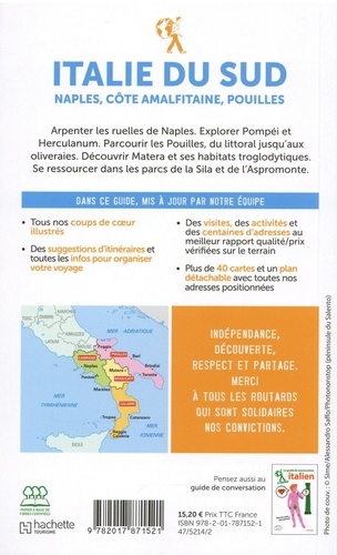 Italie du Sud. Naples, côte amalfitaine, Pouilles  Edition 2021-2022 -  avec 1 Plan détachable