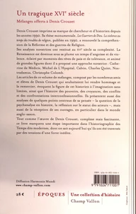 Un tragique XVIe siècle