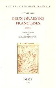 Deux oraisons françoises (1576)