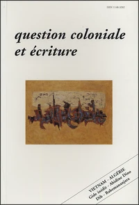 Question coloniale et écriture