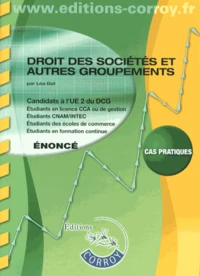 Droit des sociétés et autres groupements UE 2 du DCG