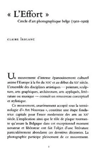 L'Effort, Cercle Photographique Belge (1901-1910)