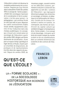 Qu'est-ce que l'école ?