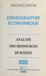 Demographie Economique : Analyse Des Ressources Humaines