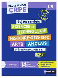 Réussir mon CRPE - 2e épreuve d'admissibilité L3 écrit Annales 2027