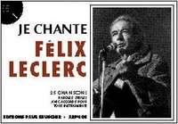  LECLERC FELIX - Je Chante Felix Leclerc.