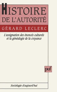 Histoire de l'autorité