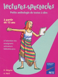 Alain Héril et Dominique Mégrier - Lectures-spectacles - Petite anthologie de textes à dire.