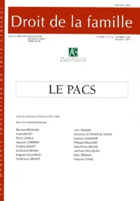 Droit De La Famille N°12 Ter Decembre 1999 Hors-Serie : Le Pacs