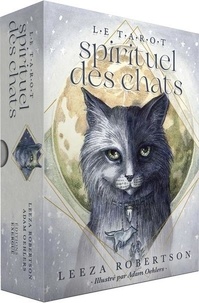 Leeza Robertson et Adam Oehlers - Le tarot spirituel des chats - Avec 78 cartes et un sac satiné.