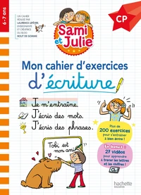 Mon cahier d'exercices d'écriture CP Sami et Julie