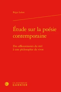 Etude sur la poésie contemporaine