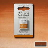 Aquarelle winsor & newton professional watercolour  - demi-godet brun magnesium -  381