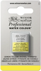 Aquarelle winsor & newton professional watercolour  - demi-godet jaune citron  -  347