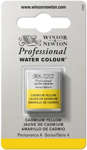 Aquarelle winsor & newton professional watercolour  - demi-godet jaune de cadmium  -  108