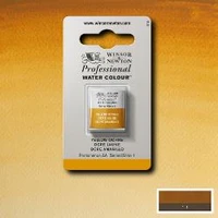 Aquarelle winsor & newton professional watercolour  - demi-godet ocre jaune -  744