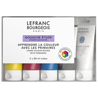 Lefranc bourgeois study gouache colour set etudiant - 5x80ml