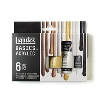 Set acrylique basics 6 tubes x 22 ml - couleurs métalliques et iridescentes