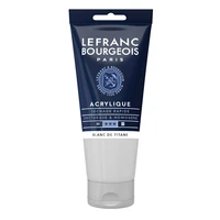 Tube acrylique fine lefranc bourgeois - blanc de titane - 80ml