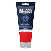 Tube acrylique fine lefranc bourgeois - rouge vermillon - 80ml