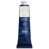 Tube huile fine lefranc bourgeois - blanc de zinc - 40ml