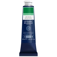 Tube huile fine lefranc bourgeois - vert moyen - 40ml