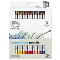 Winsor & newton studio collection crayons aquarellable boite metal - x24