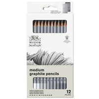 Winsor & newton studio collection crayons graphite medium - x12