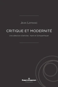 Critique et modernité