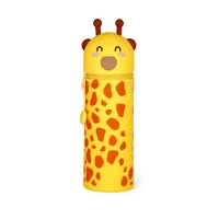 Trousse en silicone souple 2-en-1 Kawaii girafe