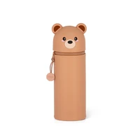 Trousse en silicone souple 2-en-1 - teddy bear